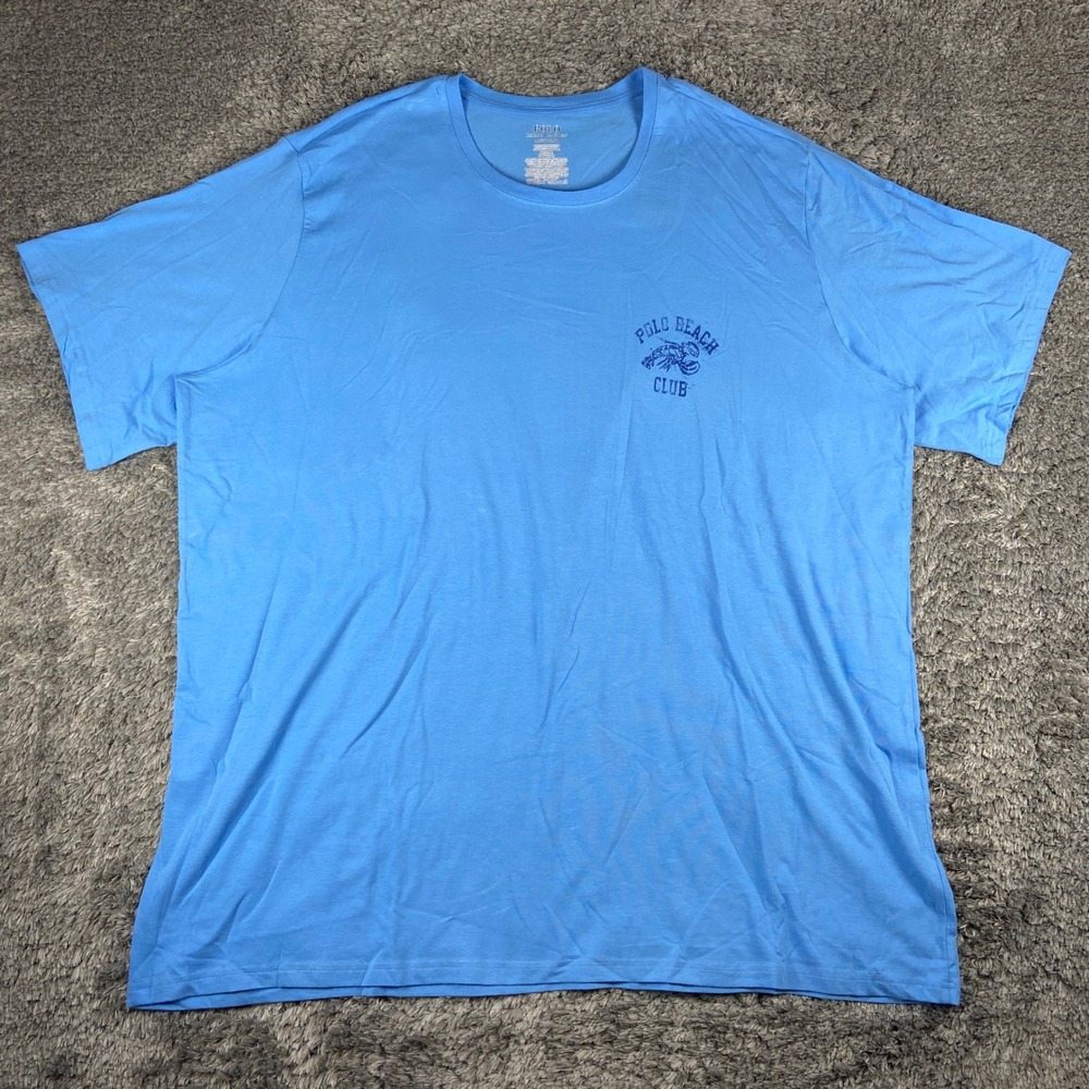 Polo Ralph Lauren Beach Club T-Shirt Mens 3XT Blue Polo Lobster Short Sleeve Tee